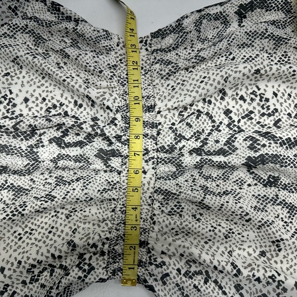 J. Crew Women's Animal Reptile print smocked-waist dress AK925 Grey/White small - Picture 7 of 11